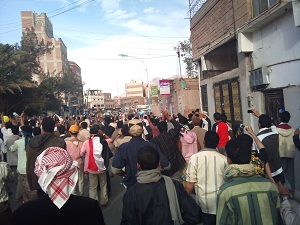 من مظاهرات الزحف الى مجلس الوزراء صنعاء 11 مايو