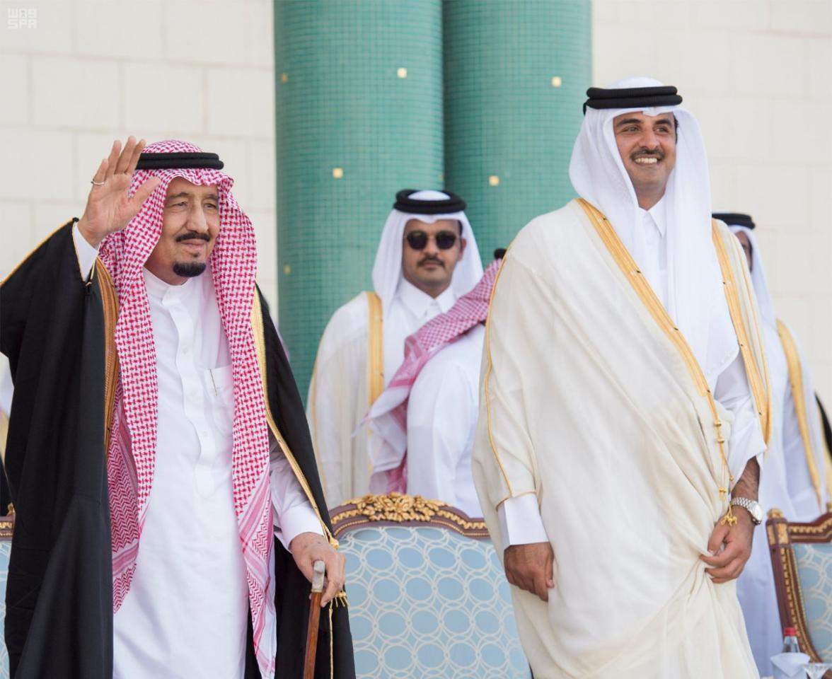 أمير قطر والملك سلمان