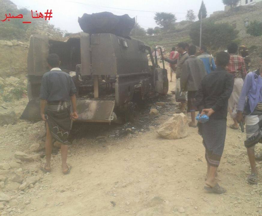 مقتل 5 من مليشيا الحوثي وصالح وإصابة 60 آخرين في تعز والمقاومة تسيطر على جبل 