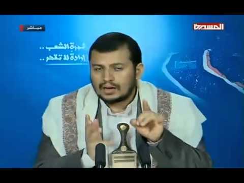 عبدالملك الحوثي يهاجم الحكومة واللجنة الرئاسية ويهدد الدولة بإستخدام القوة (فيديو)