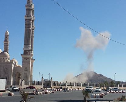 قصف يستهدف دار الرئاسة والنهدين بالعاصمة صنعاء
