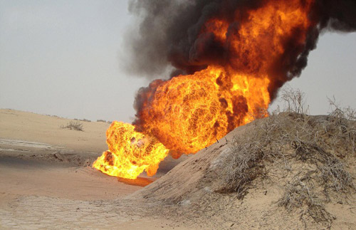 الداخلية تنشر اسم شخص تتهمه بتفجير أنبوب النفط في وادي مأرب