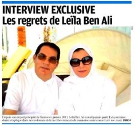 صحيفة فرنسية تنشر صورا حديثة للمخلوع التونسي وزوجته بالحجاب