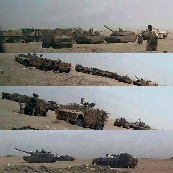 بالصور: وحدات من الجيش الوطني ورجال المقاومة يصلون بقوة كبيرة إلى حدود قاعدة العند
