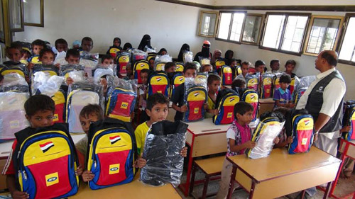 بالتعاون مع وزارة التربية والتعليم مؤسسة MTN يمن الخيرية تدشّن مشروع الحقيبة المدرسية