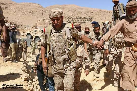 قائد المنطقة العسكرية الثالثة اللواء عبدالرب الشدادي في فرضة نهم