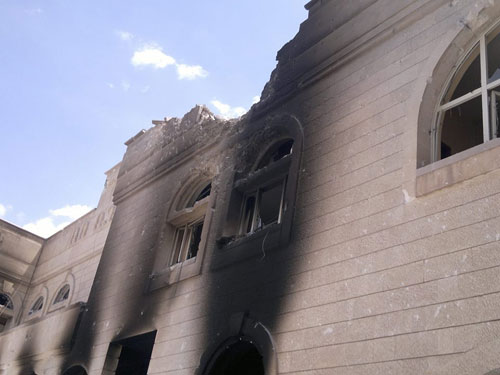 حميد الأحمر ينشر فيديو لقصف منزله في حدة بعد حادثة النهدين ويصدر بياناً