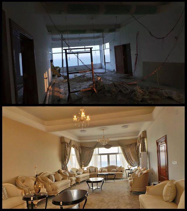 بالصور : الأمارات تعيد ترميم القصر الجمهوري بمعاشيق عدن (صور مذهله قبل وبعد)