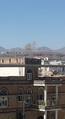 مقاتلات التحالف تجدد غاراتها على  أهداف للانقلابيين في العاصمة صنعاء (المواقع المستهدفة+ صور)