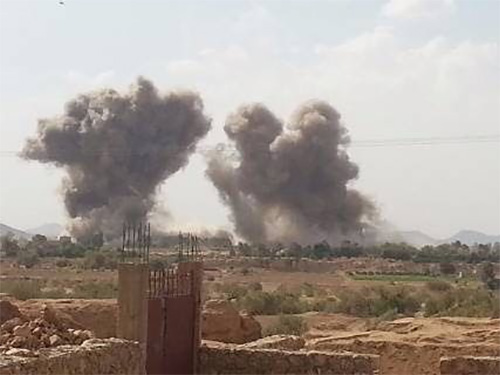 قصف جوي ومدفعي على مواقع الحوثيين وقوات صالح في صرواح غرب مأرب