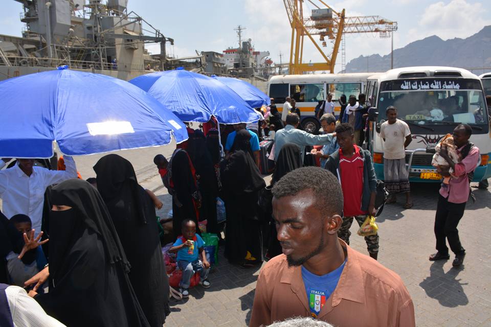 عودة الدفعة الثالثة من اللاجئين الصوماليين عبر مينا عدن