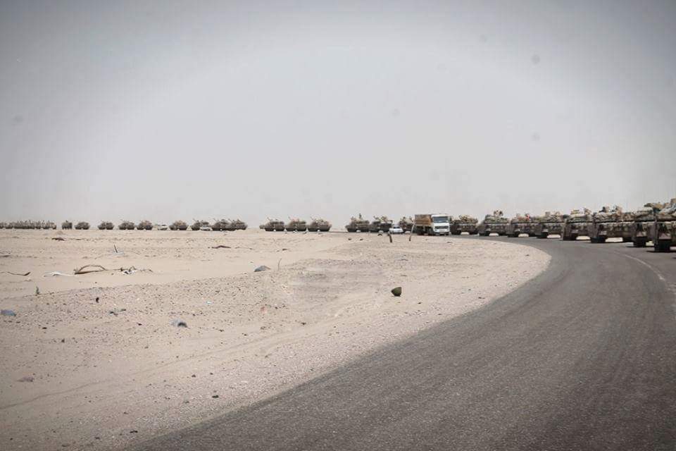 قوات من الجيش الوطني متجه إلى قاعدة العند قبل أيام