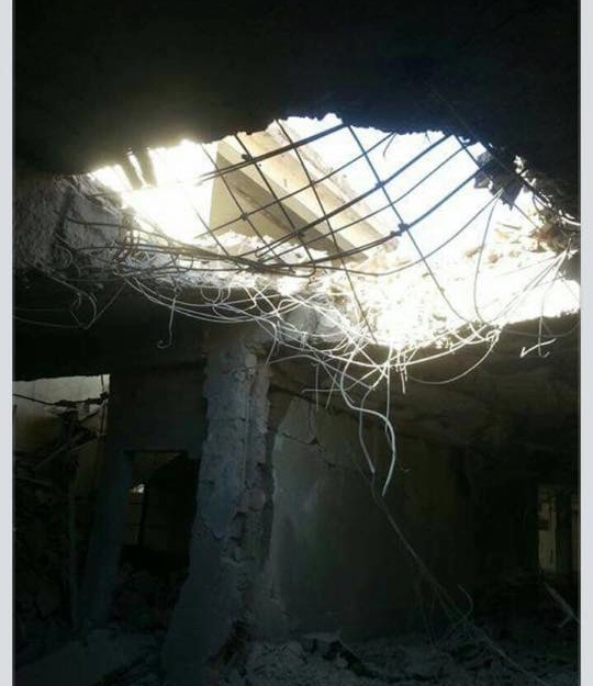 شاهد بالصور: قصف قوات التحالف على نادي ضباط القوات المسلحة في صنعاء