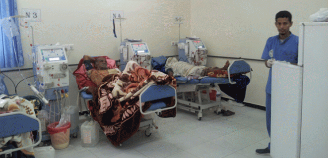 توقف العمل بمركز غسيل الكلى في “إب” يهدد حياة 700 مريض