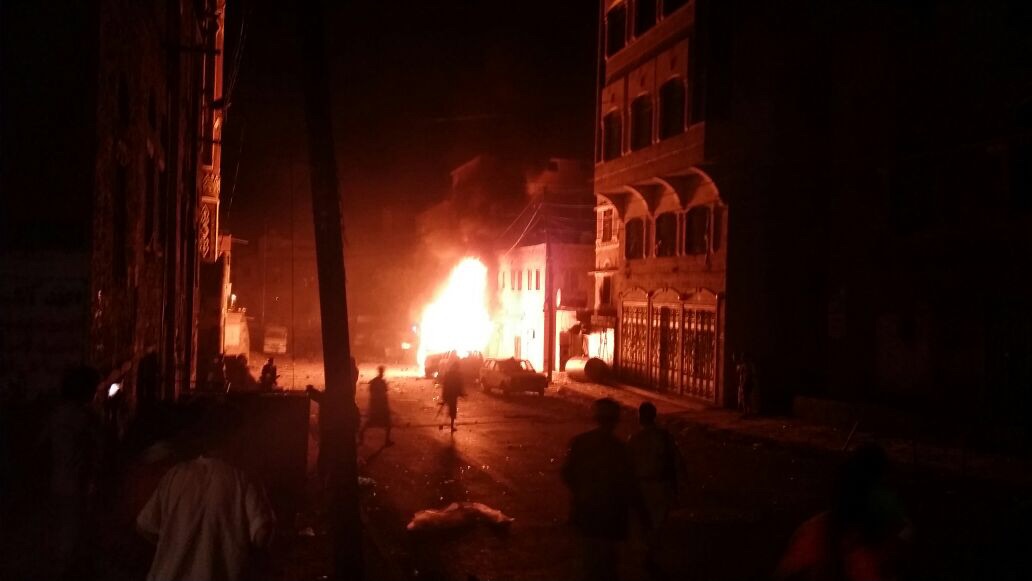  انفجار سيارة مفخخة في منطقة الجراف معقل الحوثيين في العاصمة صنعاء