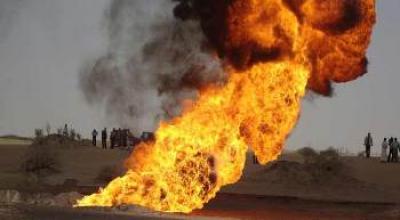 تفجير أنبوب النفط في محافظة مأرب يوم أمس
