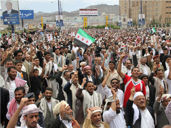 جانب من الثورة الشبابية في اليمن- ارشيف