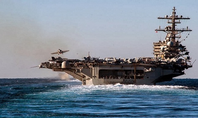 حاملة الطائرات النووية «جورج بوش» في طريقها لمياه الخليج