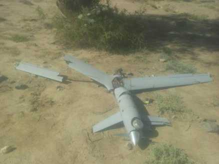 إسقاط طائرة للتحالف العربي في محافظة صعده ..صورة