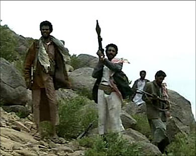 مسلحين تابعين لجماعة الحوثي في صعدة