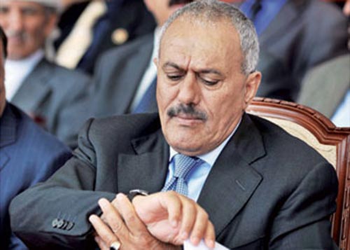 صالح هدد اليمن بالخراب والدمار والحرب في حال رحيله