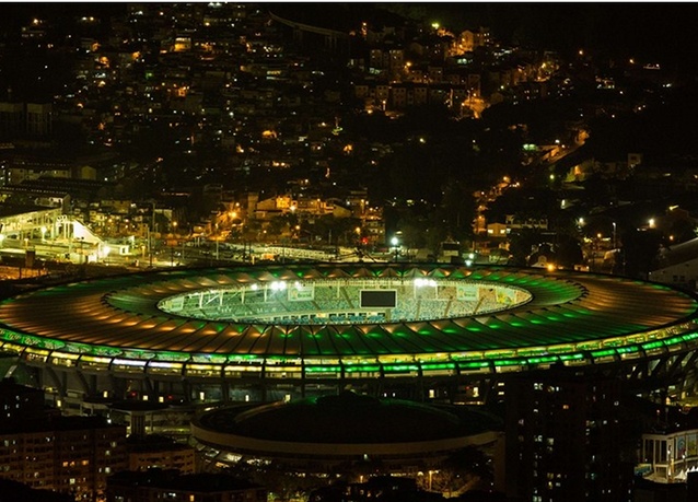 استاد ماراكانا في ريودي جينيرو والذي سيشهد أقوى مباريات كأس العا