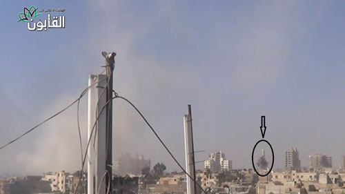 سورية: فيديو يوثق لحظة قصف قوات بشار الاسد الجامع الكبير بدمشق وتدمير مئذنته