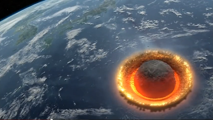 فيديو صادم يوضح ما الذي سيحدث لكوكب الأرض في حال اصطدامه بنيزك عملاق