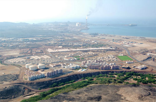 ميناء ومنطقة الشركة اليمنية للغاز المسال (بلحاف) بمحافظة شبوة