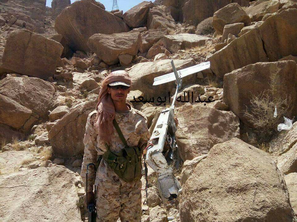 إسقاط طائرة بدون طيار للحوثيين في نهم شرق صنعاء (صورة)