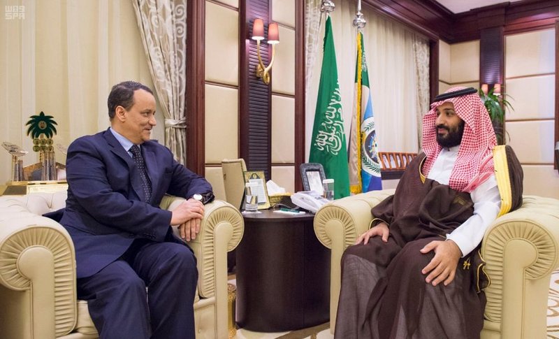 ولي العهد السعودي الأمير محمد بن سلمان يلتقي المبعوث الأممي لليمن لمناقشة المستجدات
