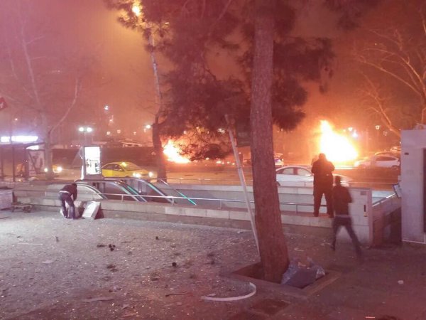 سقوط ضحايا في انفجار ضخم وسط العاصمة التركية أنقرة (صور أولية)