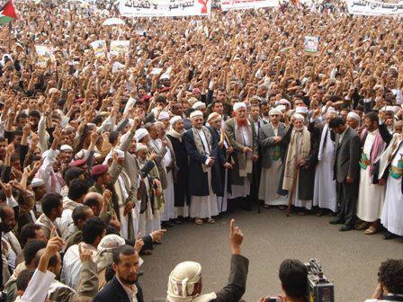 حشد قبالي في العاصمة صنعاء (أرشيف)