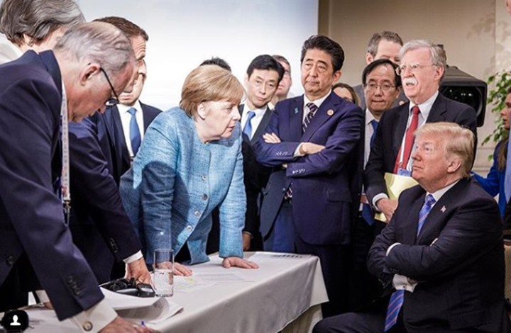 ترامب يرد على صورته المذلة في قمة الدول السبع G7 بهذه الصور (شاهد)
