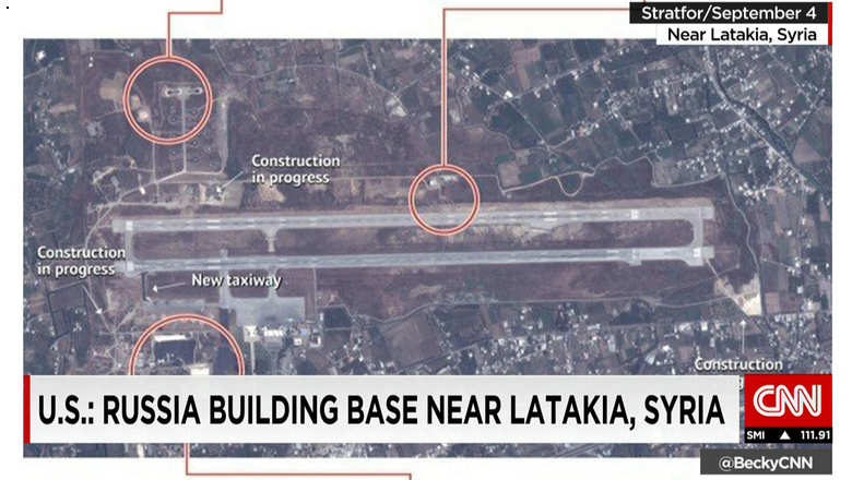 بالصور.. الأقمار الصناعية ترصد الإنشاءات الجارية لبناء قاعدة عسكرية روسية باللاذقية في سوريا