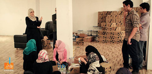 وزيرة حقوق الأنسان تزور فريق حملة إفطار الصائم بمؤسسة همة شباب