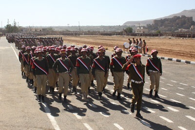 قوات من اللواء 310 اثناء عرض عسكري (عمران - ارشيف)