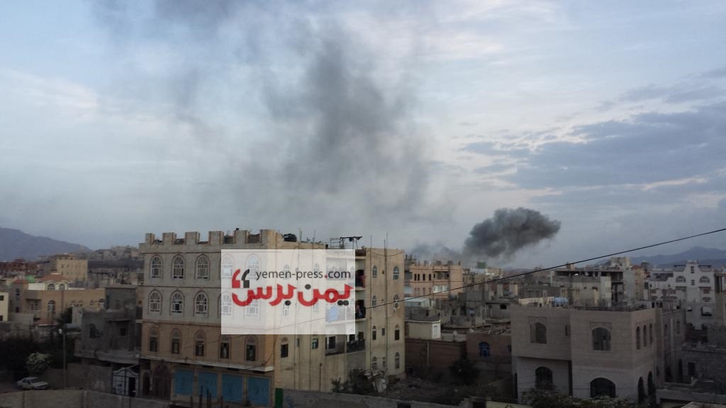  طيران التحالف يجدد غاراته على أهداف في العاصمة صنعاء (أسماء المواقع المستهدفة)