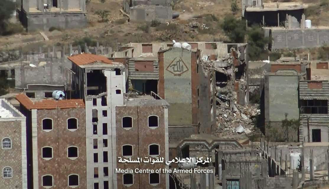 مباني دمرها الحوثيون في تعز