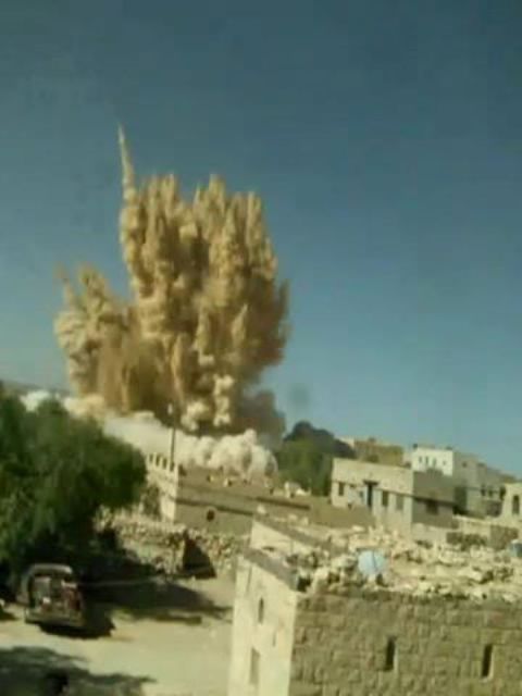 مليشيات الحوثي تفجر المنزل السادس في أرحب خلال 24 ساعة (فيديو)