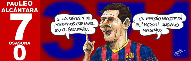 ميسي يحذر ريال مدريد وحكم الكلاسيكو في صورة كاريكاتيرية !