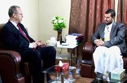 زعيم الحوثيين يؤكد للمبعوث الأممي جمال بنعمر استمرار جماعته في التصعيد