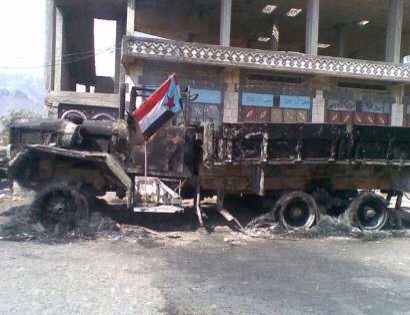 من مواجهات اللواء 33 مدرع ومسلحي الحراك في محافظة الضالع (أرشيف)