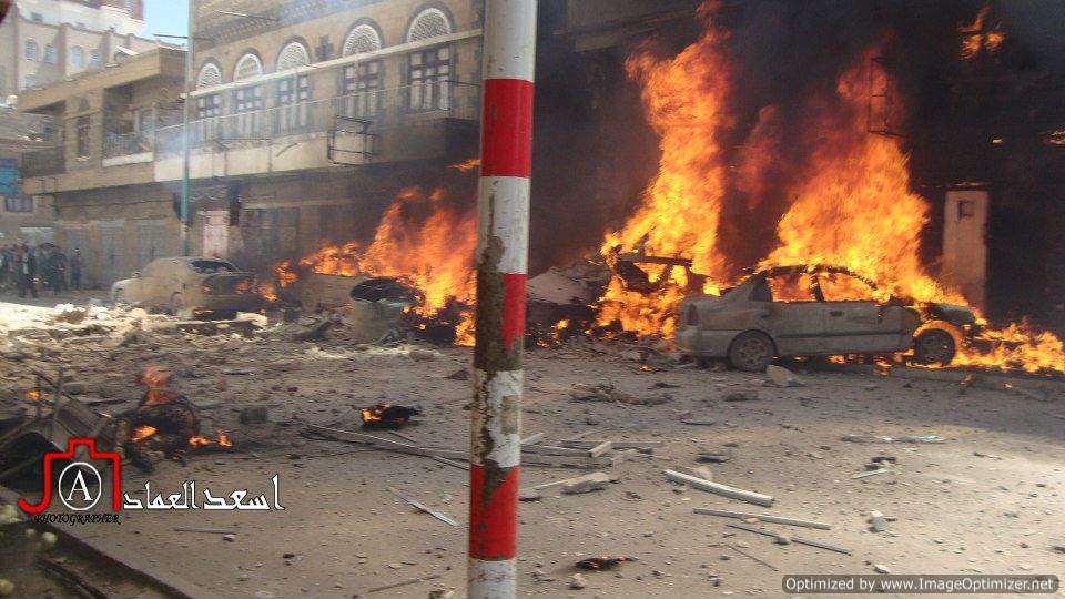 القوات الجوية اليمنية: سقوط طائرة عسكرية من نوع سوخواي في الدائري الغربي بصنعاء بعد مهمة تدريبية