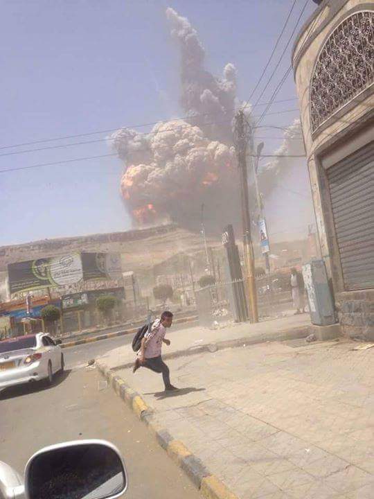 انفجارات عنيفة هي الأولى من نوعها تهز أحياء العاصمة صنعاء (المواقع المستهدفة)