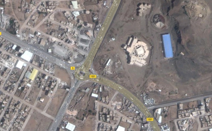 صورة للأقمار الاصطناعية تظهر مواقع الاشتباكات بجولة آية والمناطق