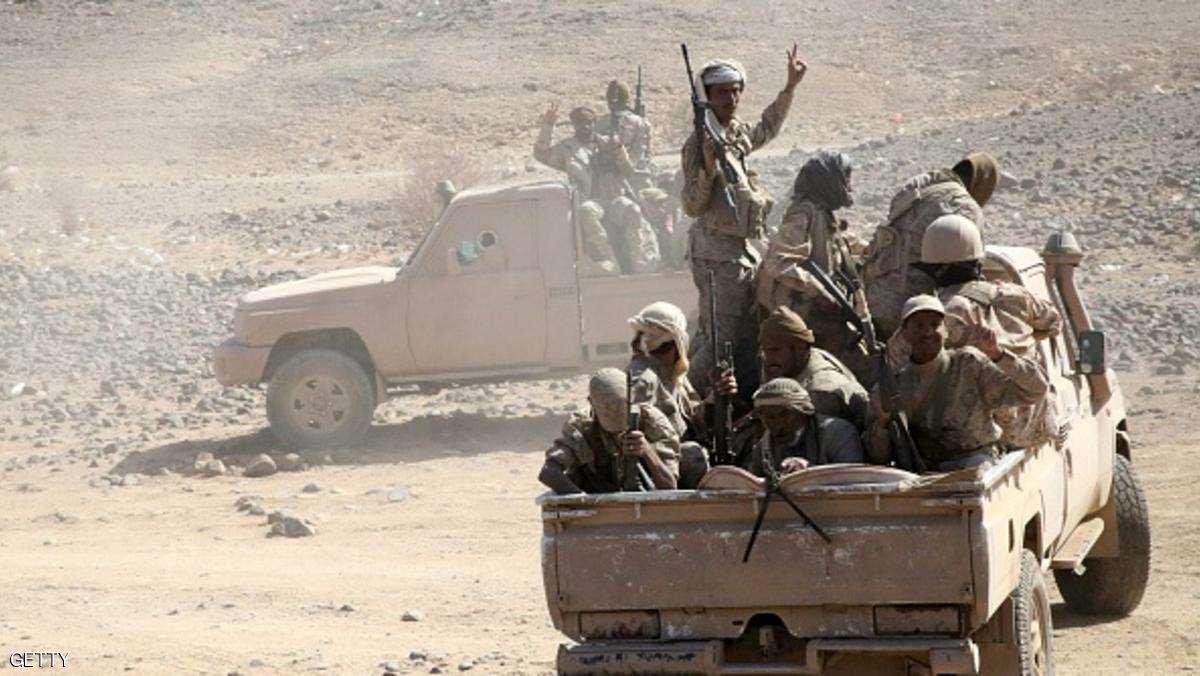 قوات الجيش الوطني في جبهة نهم شرق صنعاء