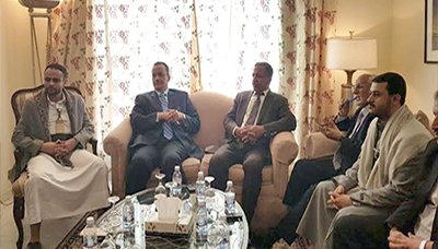 غياب «ناطق الحوثيين» عن لقاء الأنقلابين بولد الشيخ في صنعاء يثير التساؤلات (صور)