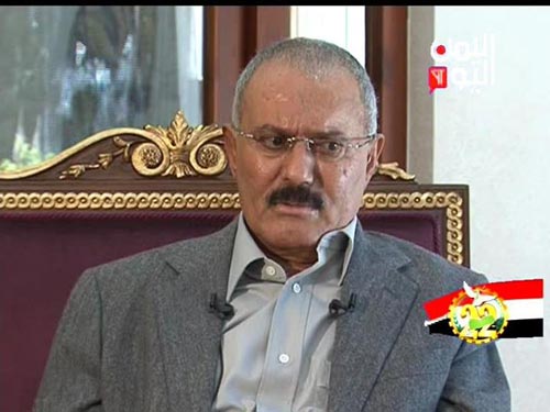 صالح يقول ان نظامه السابق مازال يحكم اليمن، ويكشف إحباطه لإنقلاب عسكري لعلي محسن