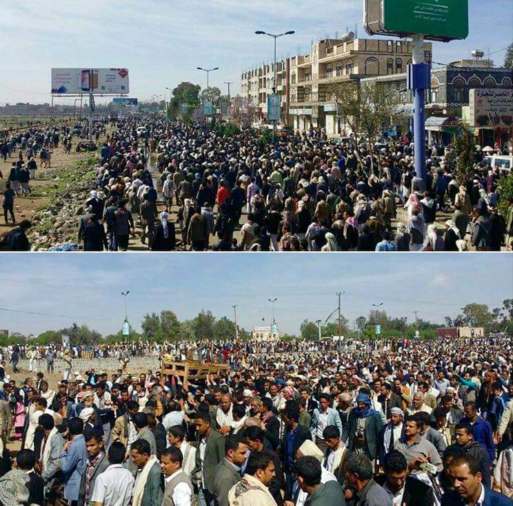 ذمار: الآلاف يُشّيعون القيادي في حزب الإصلاح حسن اليعري (صور)
